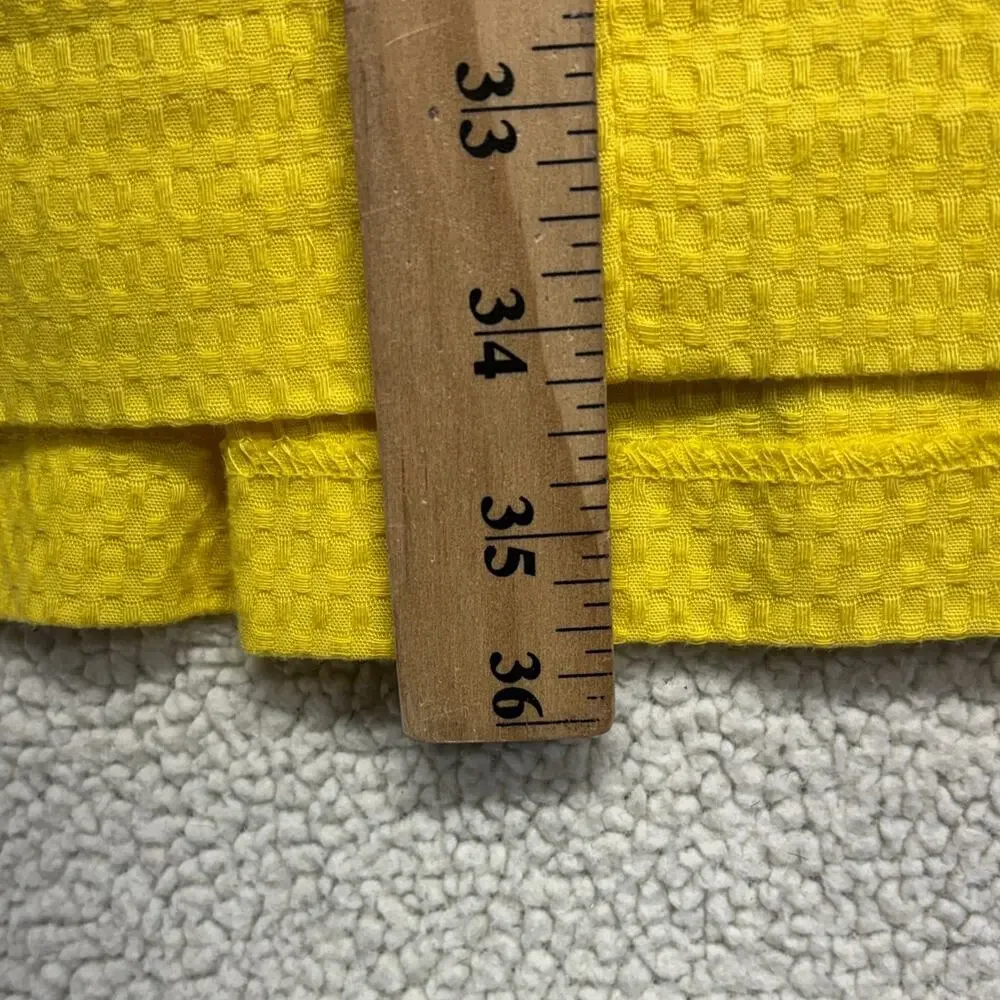 Lauren Ralph Lauren Dress 10P Petite Yellow Textured A-Line Summer Sleeveless